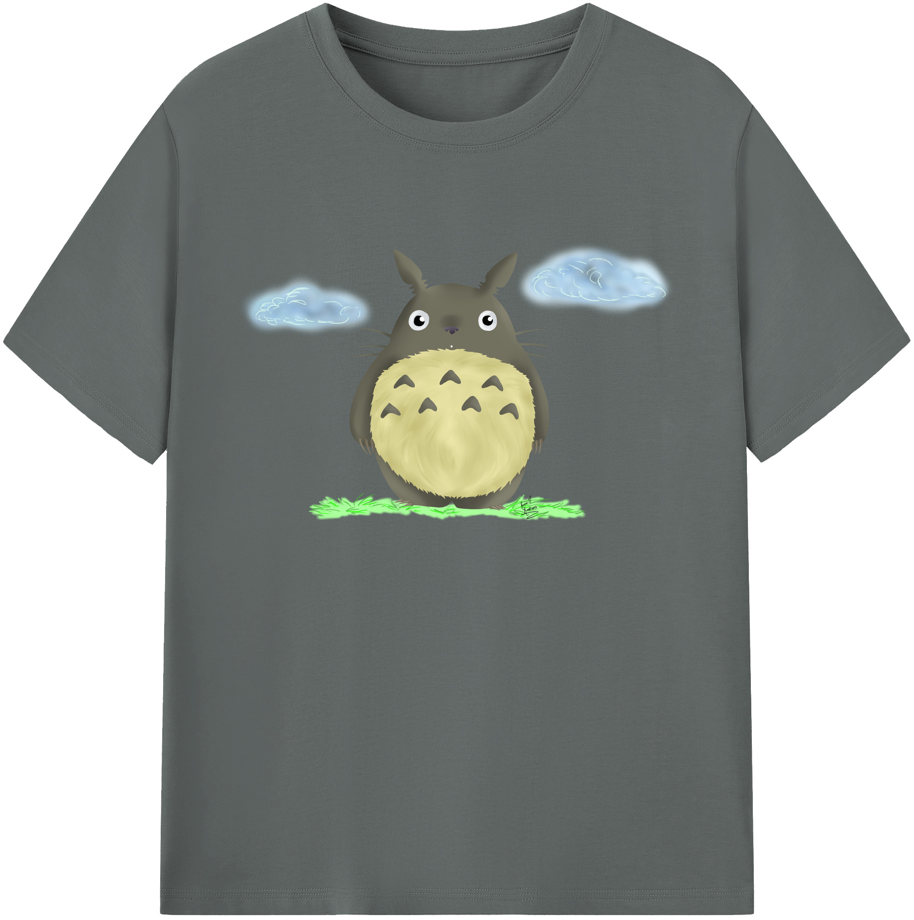 （画像用） となりのトトロ 草壁メイ 草壁サツキ My Neighbor Totoro Satsuki Kusakabe Mei Kusakabe 綿100％ メンズ半袖Tシャツ｜肌触りやわらか＆通気性